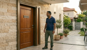 אילוסטרציה אדם מול דלת סגורה AI
